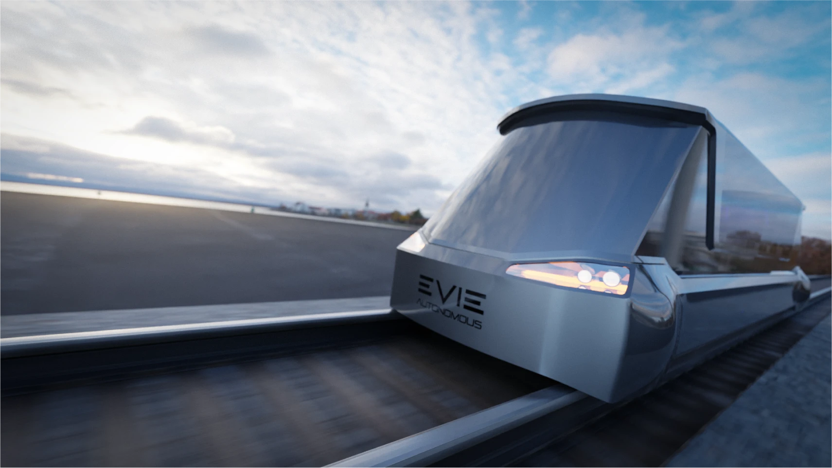 An autonomous rail vehicle running on track